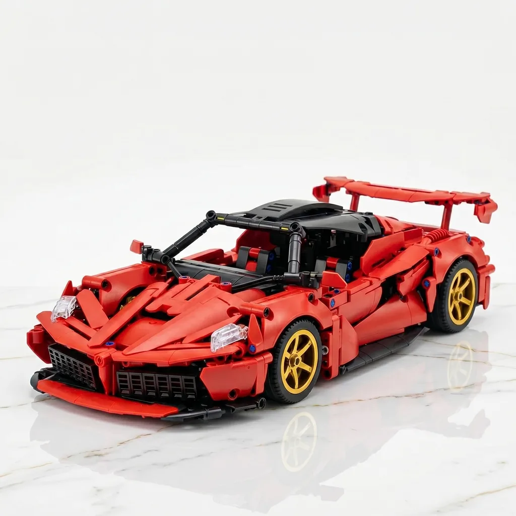 Конструктор Ferrari FXX K гоночний автомобіль з золотими дисками деталізована модель