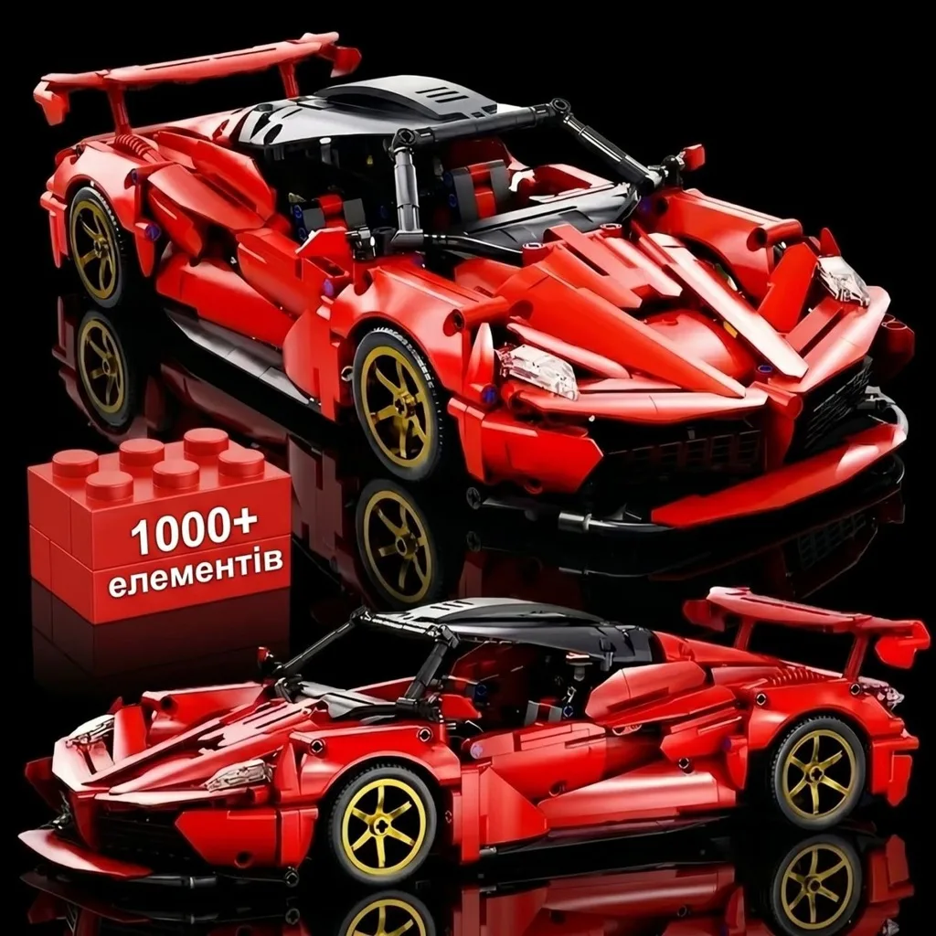 Великий конструктор Ferrari на 1000 деталей червоний гоночний автомобіль Технік