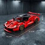 Розміри конструктора червоний суперкар Ferrari довжина 37.5 см масштабована модель Технік