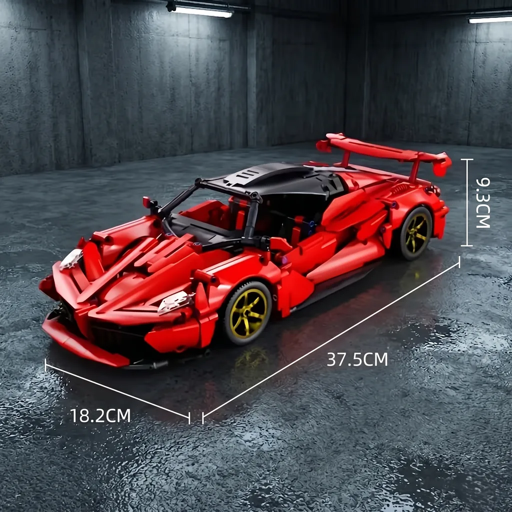 Розміри конструктора червоний суперкар Ferrari довжина 37.5 см масштабована модель Технік