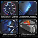 Конструктор Ступиця колеса Bugatti Динамічна версія — функціональні особливості: обертання 360°, LED-підсвітка, гальмівні диски та мотор