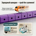 Магнітний конструктор-магістраль Magnetic Track GO з левітаційним потягом та мостом-гойдалкою 126 деталей - Зображення 4