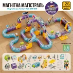 Магнітний конструктор-магістраль Magnetic Track GO з левітаційним потягом та мостом-гойдалкою 126 деталей - Зображення 3