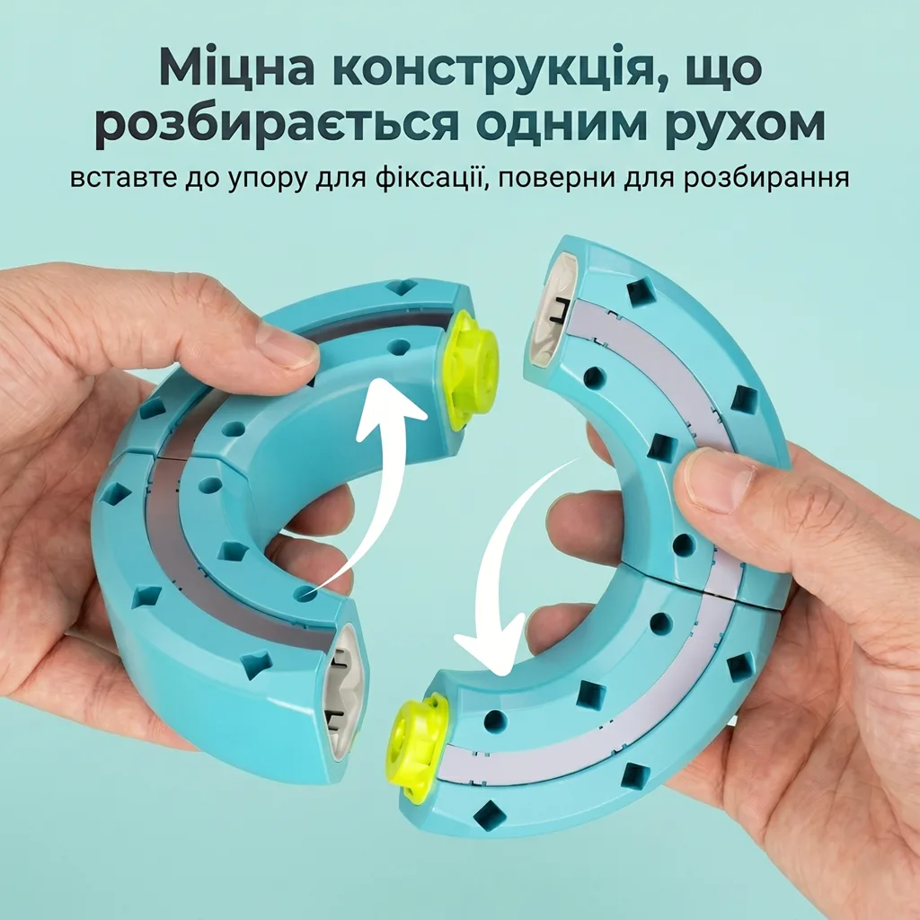 Магнітний конструктор-магістраль Magnetic Track GO з левітаційним потягом та мостом-гойдалкою 126 деталей - Зображення 6