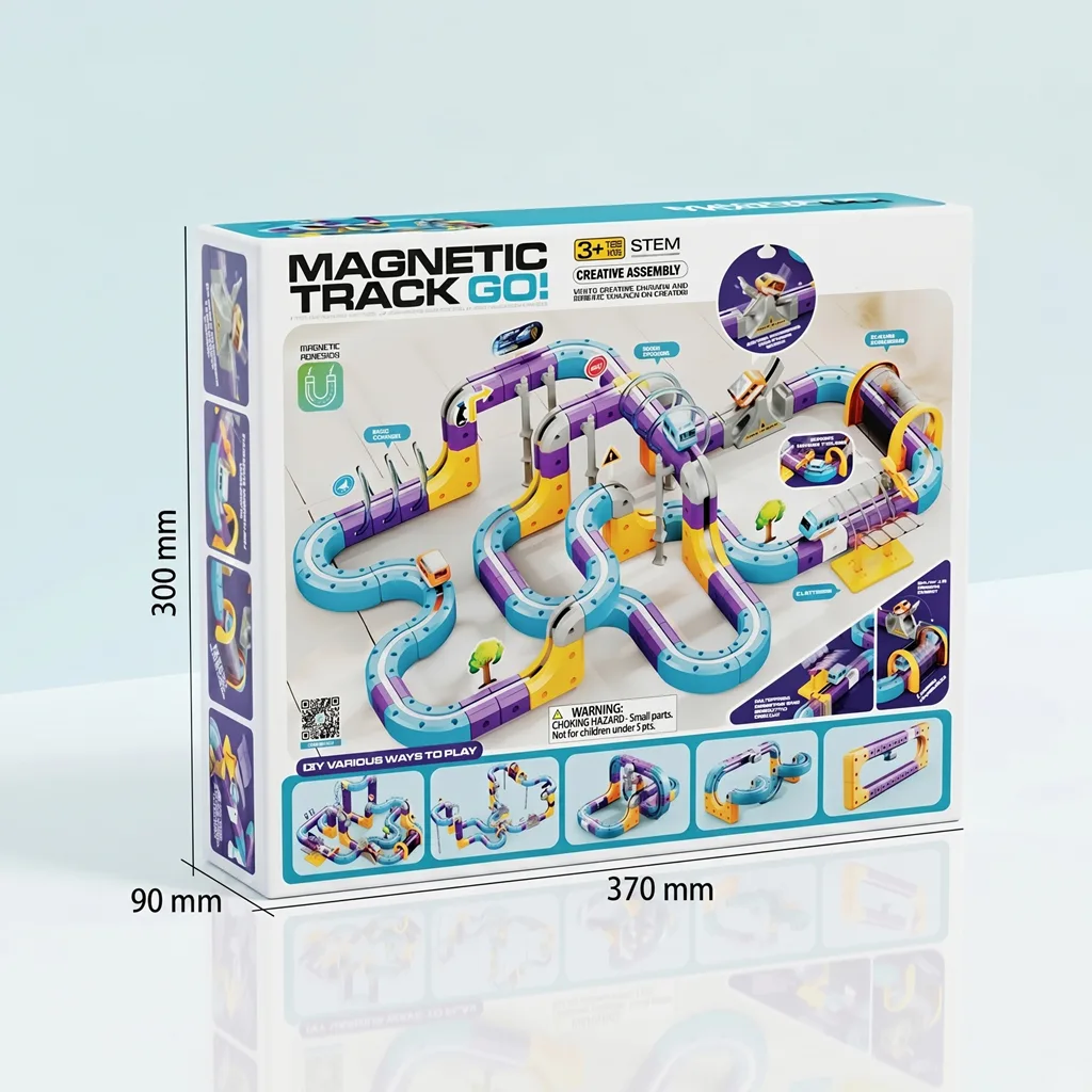 Магнітний конструктор-магістраль Magnetic Track GO з левітаційним потягом та мостом-гойдалкою 126 деталей - Зображення 7