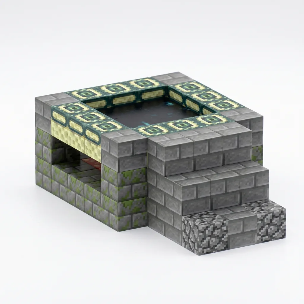 Магнітний конструктор Телепортер Ендера за мотивами Minecraft 64 деталі - Зображення 1