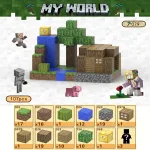 Магнітний конструктор Лісовий будинок біля водоспаду за мотивами Minecraft 107 деталей - Зображення 2