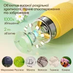 Інфографіка дитячого цифрового мікроскопа українською мовою: будова об'єктива високої роздільної здатності 2 Мп із круговим LED-підсвічуванням, збільшенням 1000х та іконками мікросхеми, рослини, монети, волосся, тканини й комахи