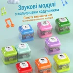 Звукові музичні модулі з кольоровим кодуванням нот для інтерактивного STEM-конструктора від 3 років