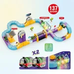 Магнітна траса Magnetic Track на 137 деталей із двома швидкісними потягами, звуковими та світловими ефектами й рухом по стіні